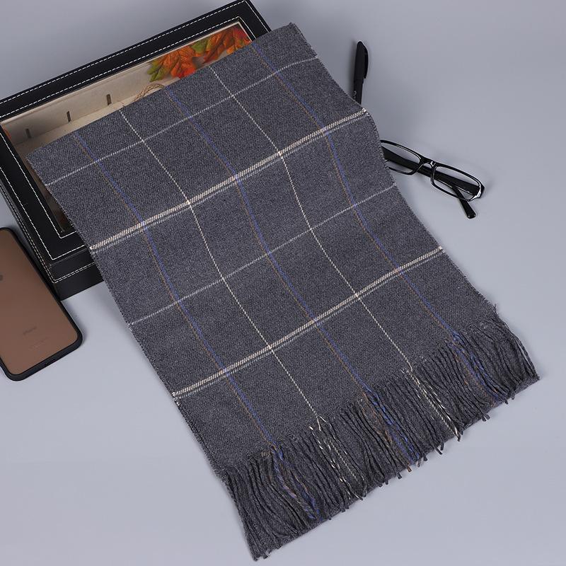 Men'S Scarves Are Versatile, Autumn And Winter Plaid Lengthened And Thickened Scarves, Couple Scarves, Warm Shawls For Women