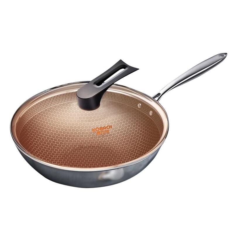 Kombach 304 Stainless Steel Honeycomb Non-stick Wok