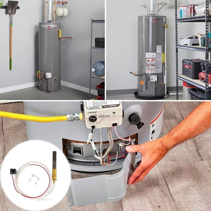 Universal Water Heaters Thermocouple Replacement Set Offers Easy 15 Minutes Installation Without Tool For Quick Gas Valv