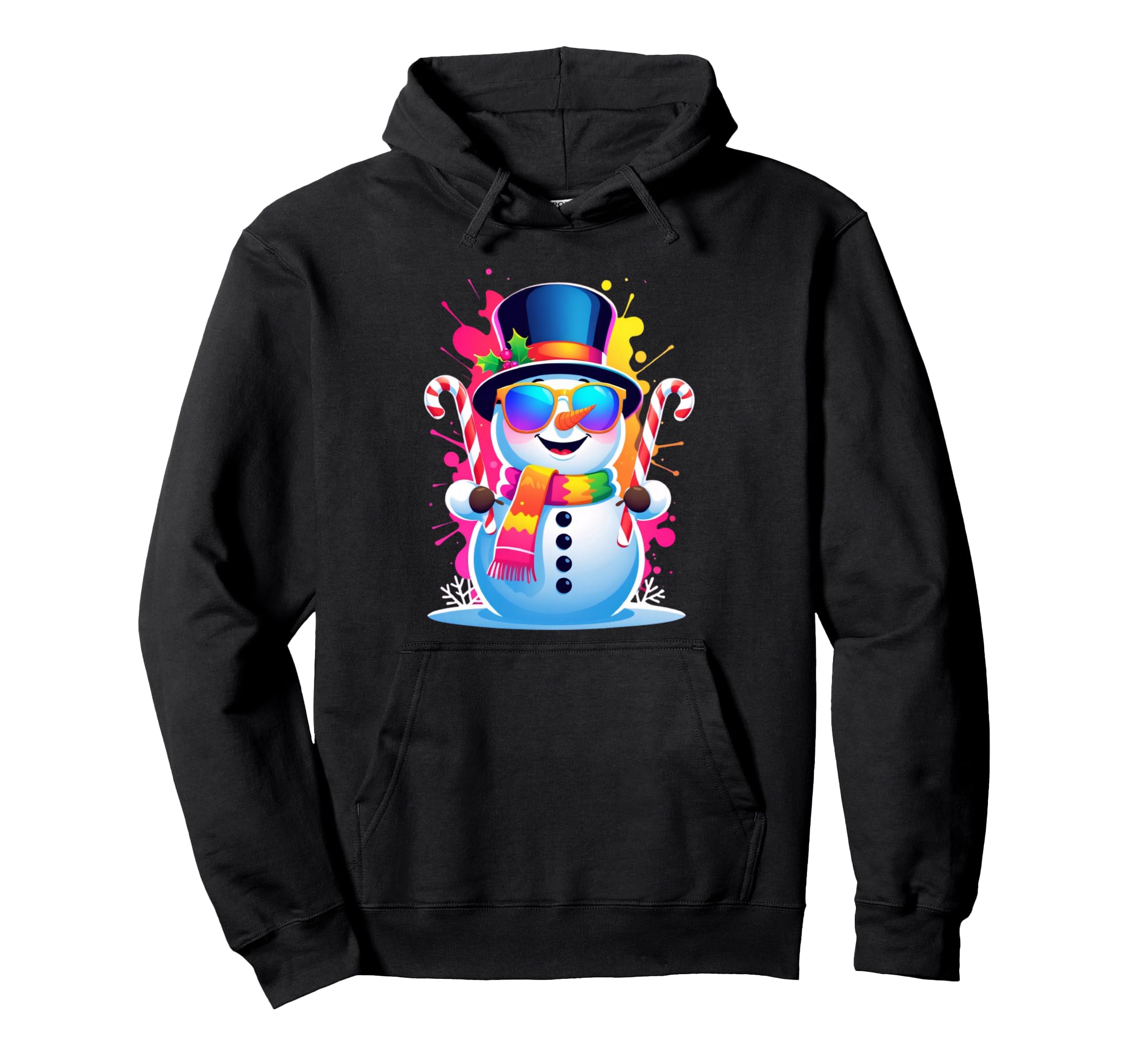 

Colorful Snowman with Sunglasses Hoodie