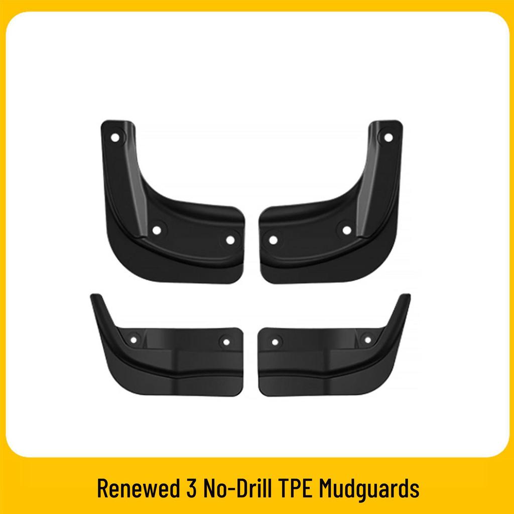 Tesla Model 3/Y Mudguards: No Drilling Needed, Protects Front & Rear Tires