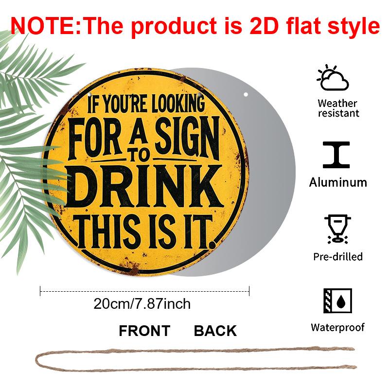 

2D Flat 1pc, 8x8 in, Aluminum Metal Decorative Signs & Plaques, Drinking, Gift Ideas, Bedroom Decoration, Stylish and Easy Office, Home Coffee Wall 1pc
