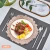 24pcs 12.6 Inch Round Plastic Charger Plates, Elegant Wedding & Party Decor, Rose Gold Snowflake Design, Dish Decor Placemats