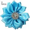 10 Uds. 4cm cinta de raso flores brillantes apliques de diamantes de imitación DIY artesanía de boda