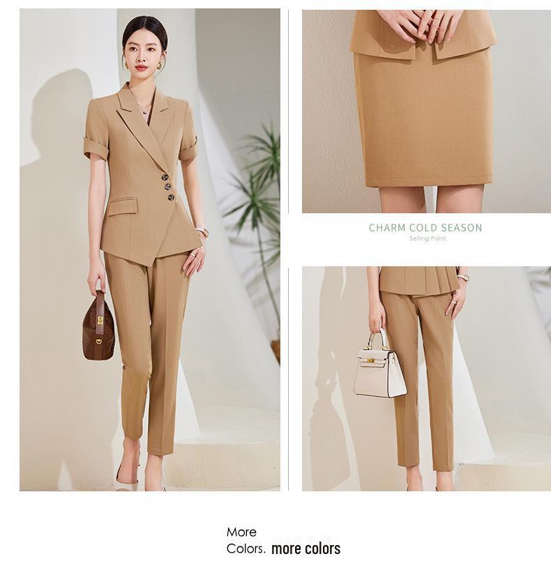 Goddess Style Professional Women's High-End Suit Skirt Set - Elegant Workwear for Mature Women