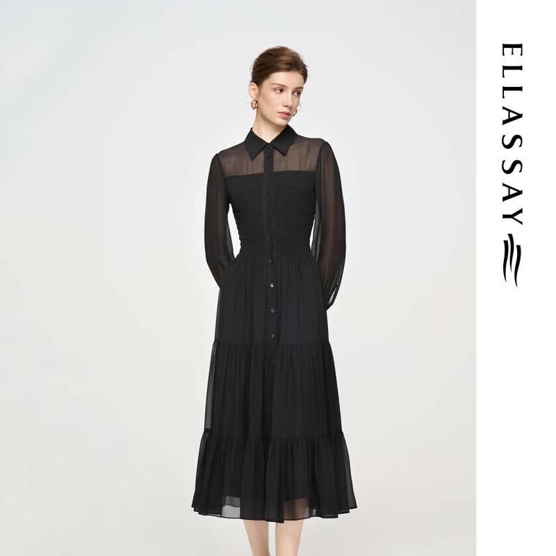 ELLASSAY Women's Elegant Long-Sleeve Dress