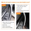 2PCS Car Interior Door Handle Cover For BMW 3 4 Series F30 F31 F32 F33 F36 Carbon Interior Door Armrest Handle Cover For BMW
