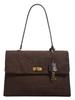 Suede Messenger Tote: Large Commuter Crossbody Handbag for Laptops