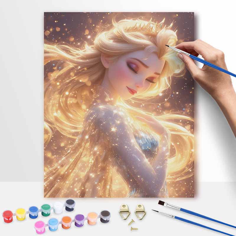 Disney Oil Painting Kit Canvas Princess Magic DIY Home Decor GiftPerfect Artwork