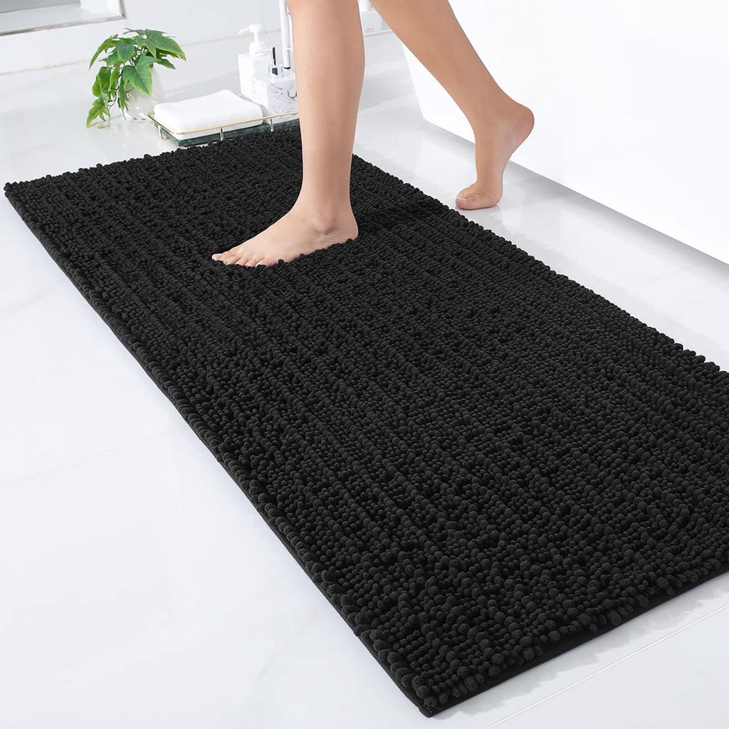 Kitinjoy Chenille Badezimmermatten Extra Dick Saugfähig Rutschfest Badeteppiche Maschinenwäsche Plüsch Teppich Wohnzimmer Luxus Bodenmatten
