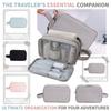 Necessaire de Viagem Portátil com Gancho para Pendurar Grande Capacidade Impermeável Organizador de Cosméticos para Homens e Mulheres com Múltiplos Compartimentos e Alça