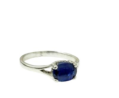 Natural Kyanite Gemstone 925 Sterling Silver Designer Ring Size 4.25 US