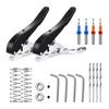 Hole Punch 8mm/10mm Heavy Duty Paper Hole Punch Set with Countersink Drill Hole Puncher Single Hand Held Long Hole