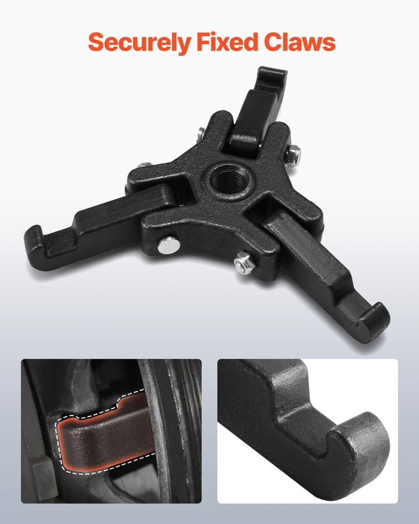 Harmonic Balancer Puller Kit Adjustable 3-Jaw Puller for Most Late Models