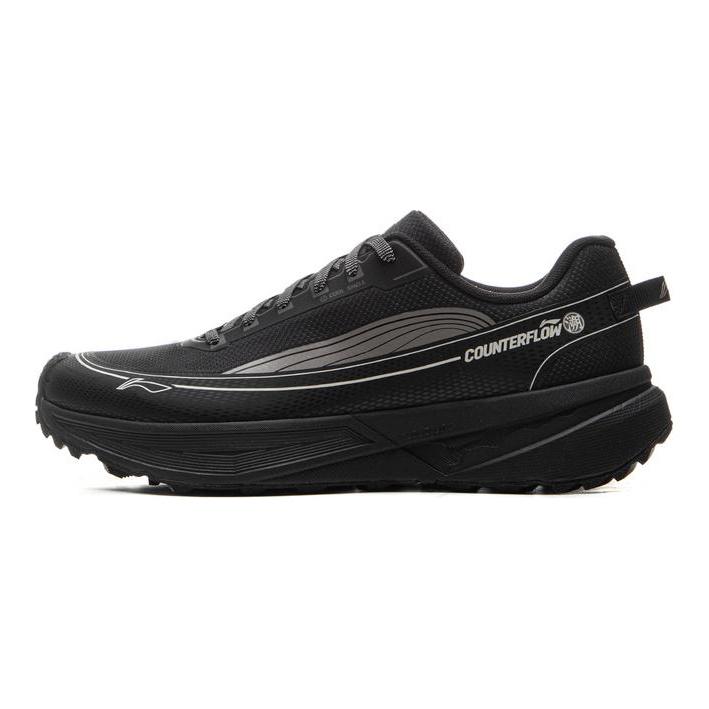 Li Ning CF Outdoor Pohodlné Odolné Reflexní Odraz Nízké Turistické Boty Unisex Turistické Boty Černé AHTV041-6
