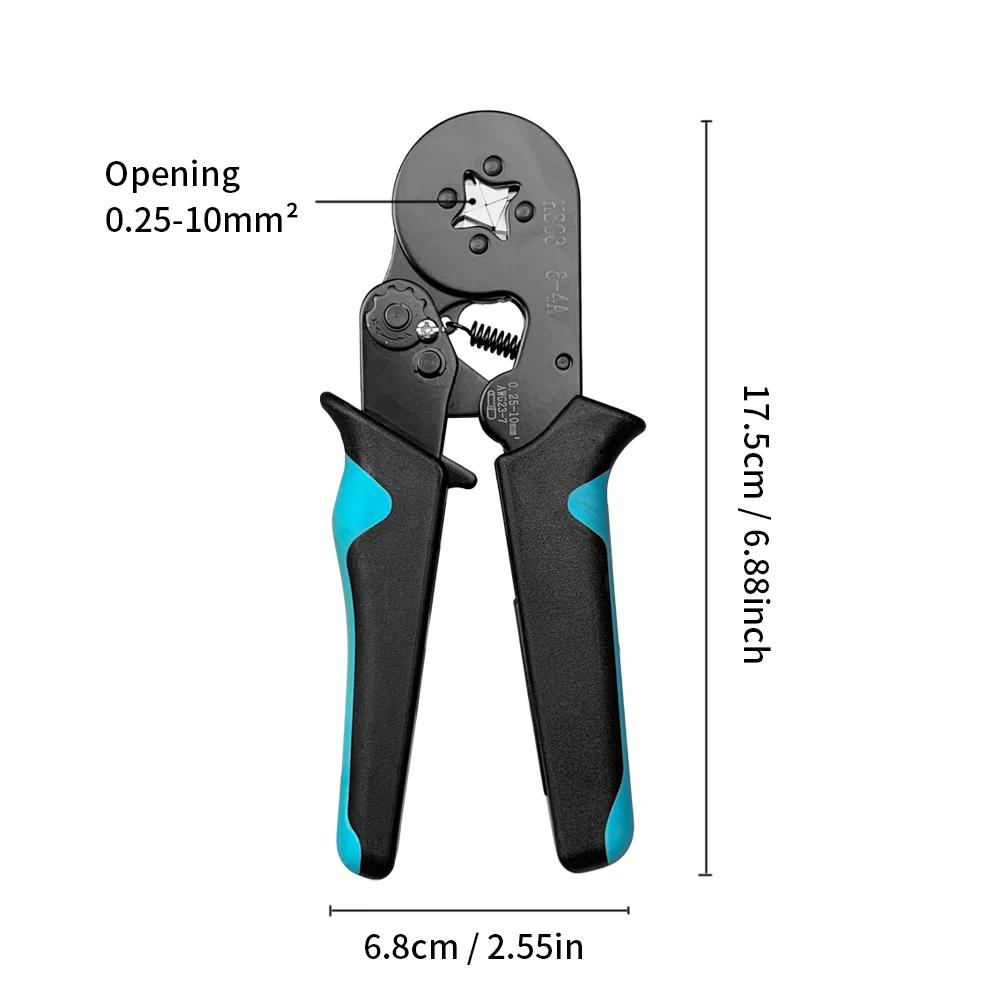 6-4A Wire Crimping Pliers Set 1200PCS ulation Terminals Electrical Tube Crimping Plier Jaws Kit Multi-functional Clamp Tools Type B