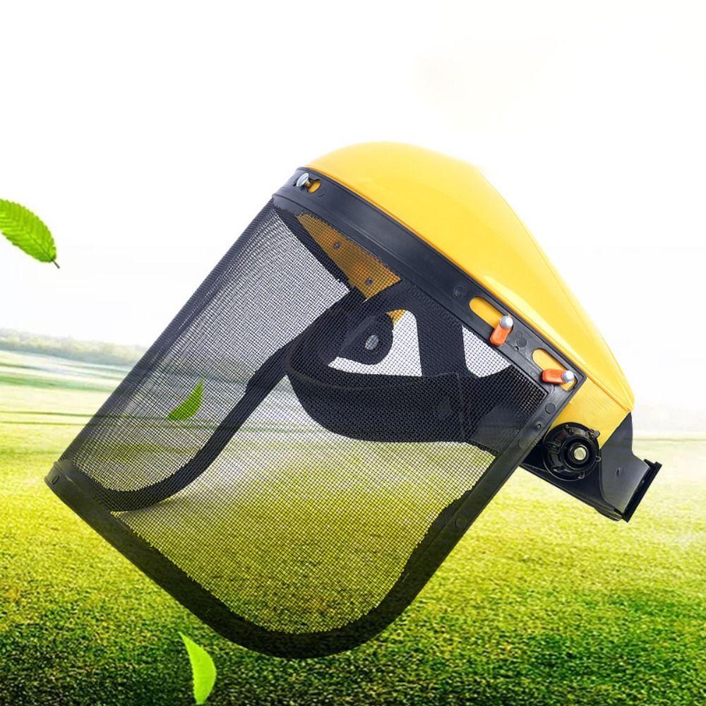 Face Protector Garden Mask Mesh Garden Helmet Safety Grass Trimmer Helmet  Lawn Mower