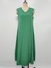 2025 Summer Sleeveless V-neck Maxi Dress - European & American Style, Elegant Long Dress with Side Slit for Women