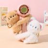 Stuffed Animal Couple Cartoon Keychains Stickable Plush Key Rings Cat Dog Plush Dolls  Men Women