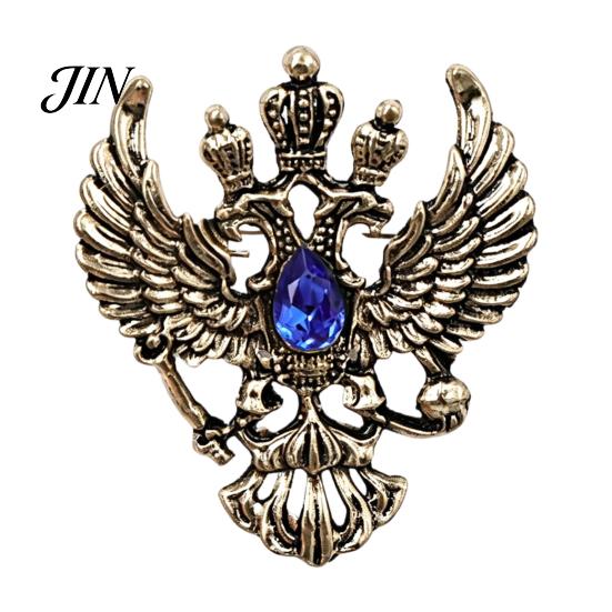 Durable Brooch Pin Eagle Metal Pin, Double-Headed Design Lapel Anti-oxidation Anti-Oxidation Strong Buckle Badge for Coats Shirts Bags Accessories синий