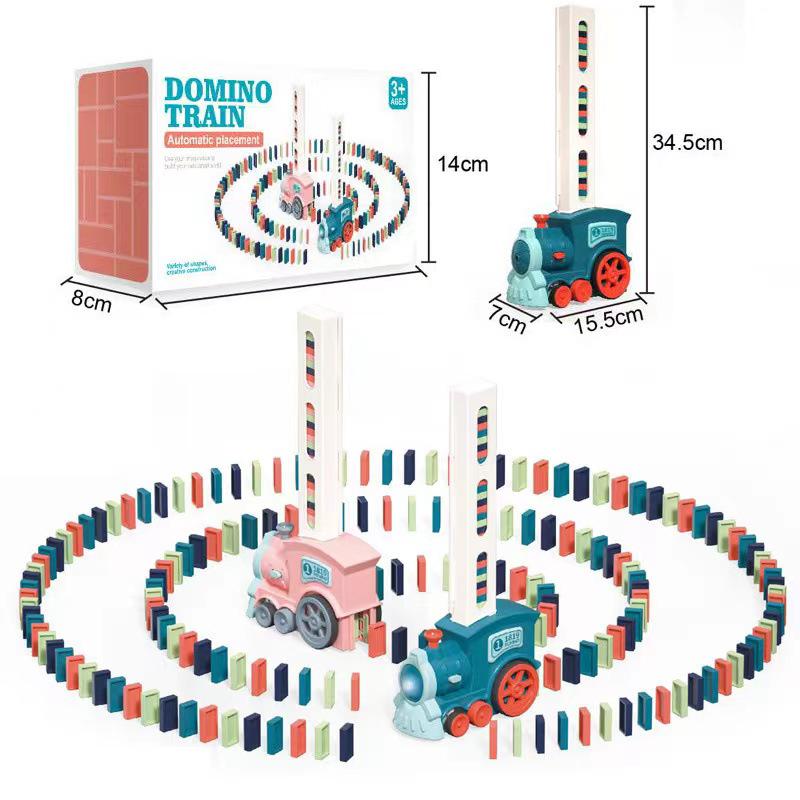 Electric Domino Train Toy: Automatic Card Dispensing for Kids