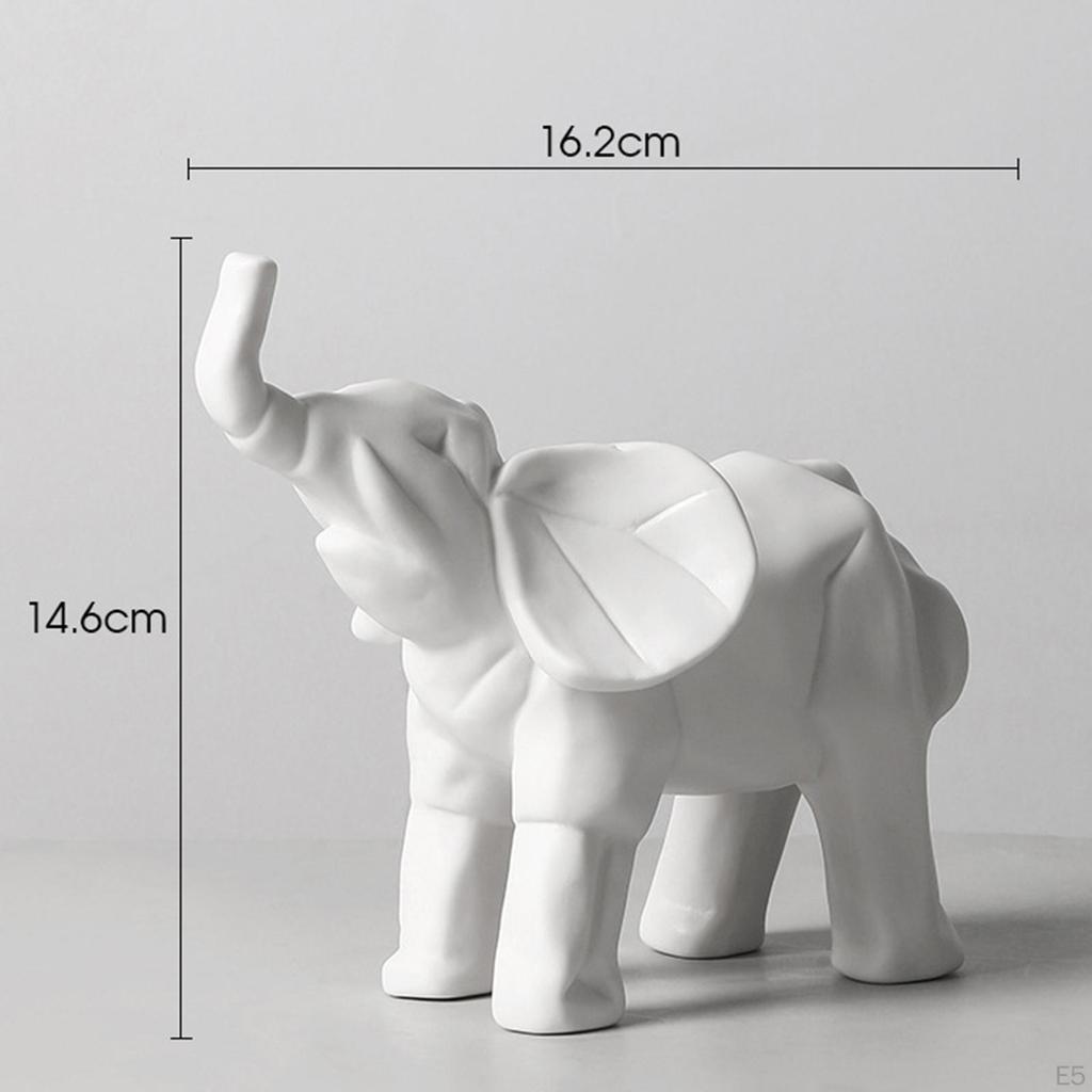 Sculpture, White Statue, Ceramic , Animal Statues for Living Room, Bedroom, Office Deskp, Cabinets