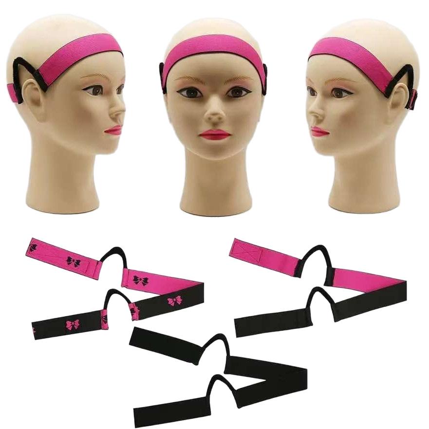 Velvet Bow Elastic Wig Headband Adjustment Strap