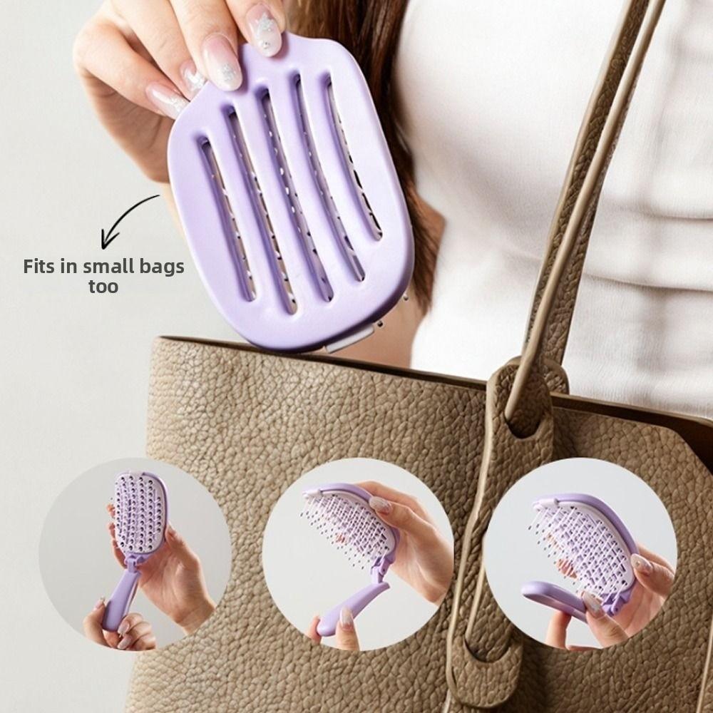 Purple Color Anti-Static Massage Comb Portable Salon Hair Massage Scalp Comb New Air Cushion Comb