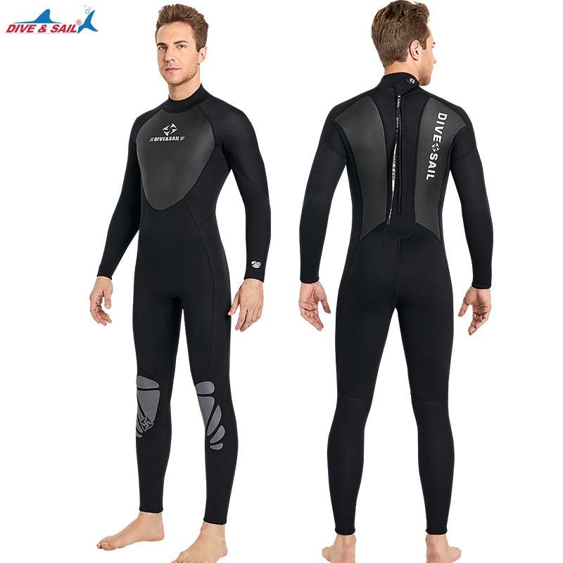 Warm Diving Suit Men's 3MM One-piece Thick Women's Outdoor Cold-proof Snorkeling Surfing Swimsuit