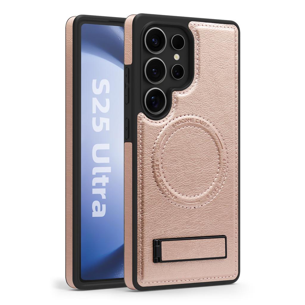 Husă de telefon magnetică din piele PU cu încărcare fără fir pentru Samsung Galaxy S24 Ultra S23 S22 Plus, cu husă rezistentă la șocuri