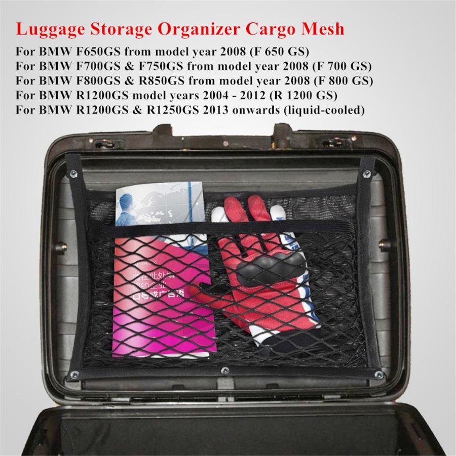 For BMW R1200GS R1250GS 1x Luggage Storage Organizer Mesh Net Vario Case Pannier