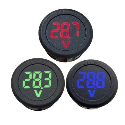 DC 5-100V LED Digital Display Round Two-wire Voltmeter DC Digital Car Voltage Current Meter Volt Tester Monitor Panel