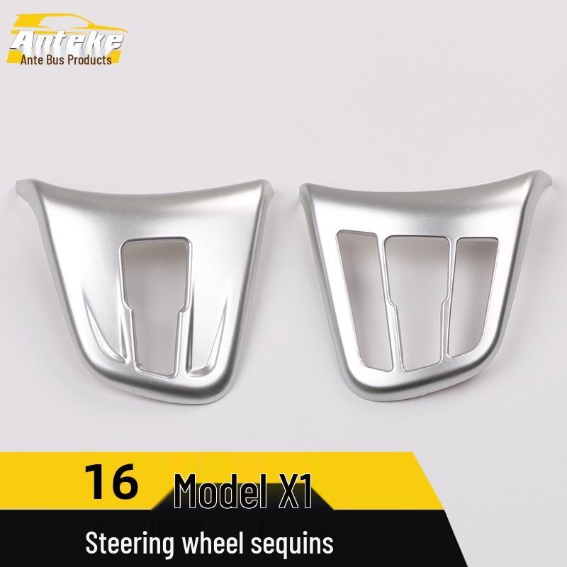16 X1 Steering Wheel Decorative Electroplated Console Frame Sticker