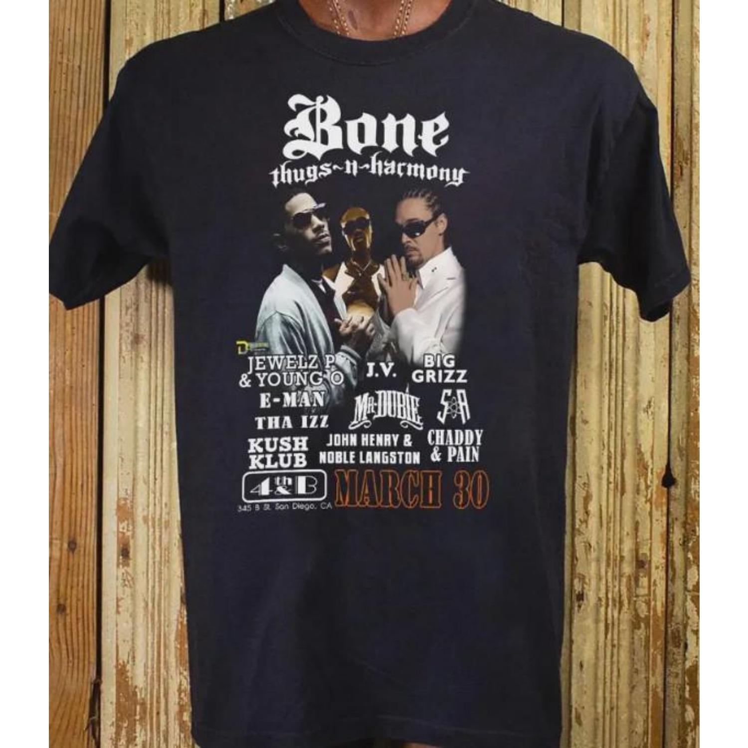 

Bone Thugs N Harmony 2012 San Diego Cotton TShirt Unisex T-Shirt XXXXXL чорний