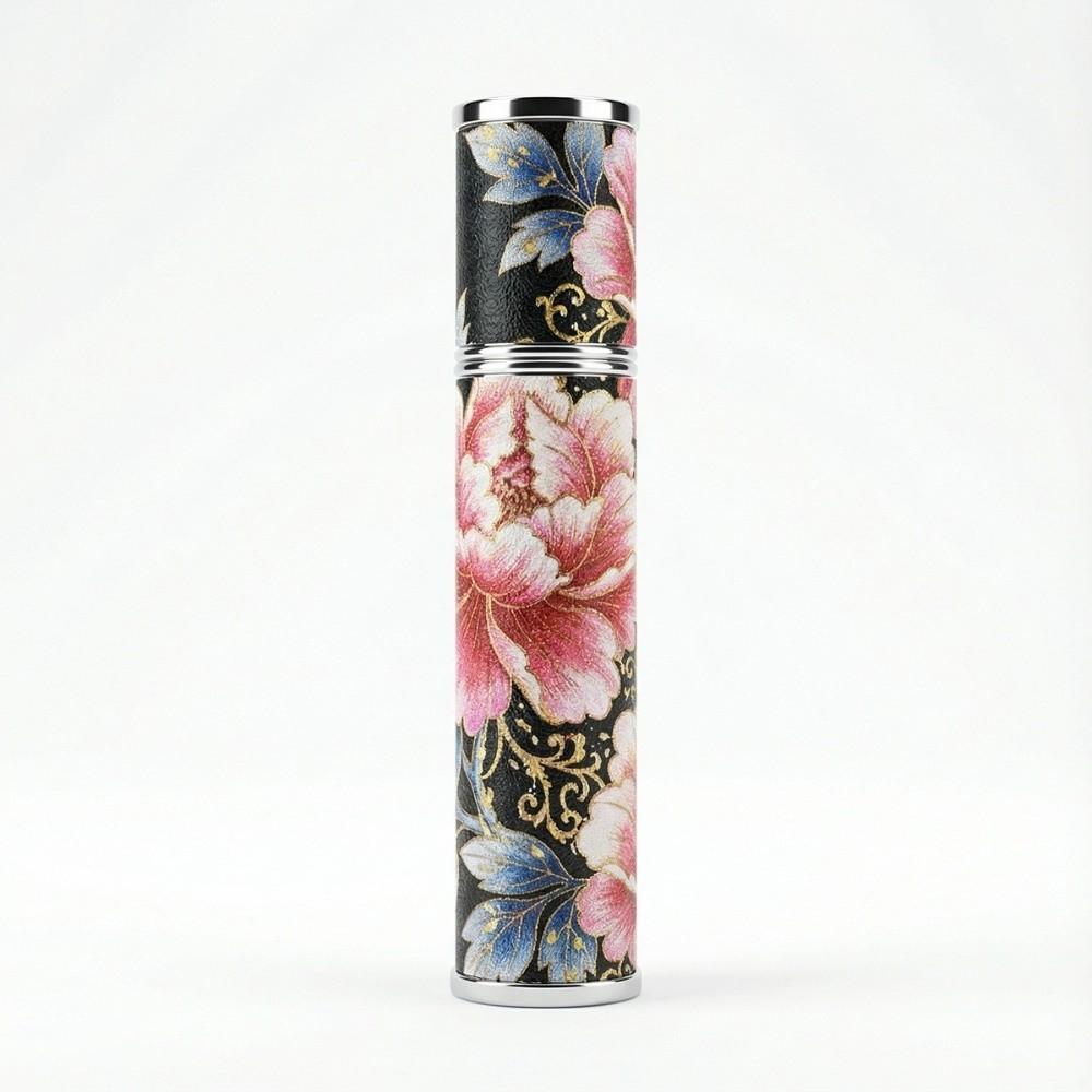 

Portable Floral Leather Spray Bottle Reusable Empty Atomizer Safety Sample Vials Outgoing Style 1
