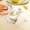 6 Spoon Cutlery Set, Storage Holder, Gift Display, Ornament, Swan Fruit for Hanging