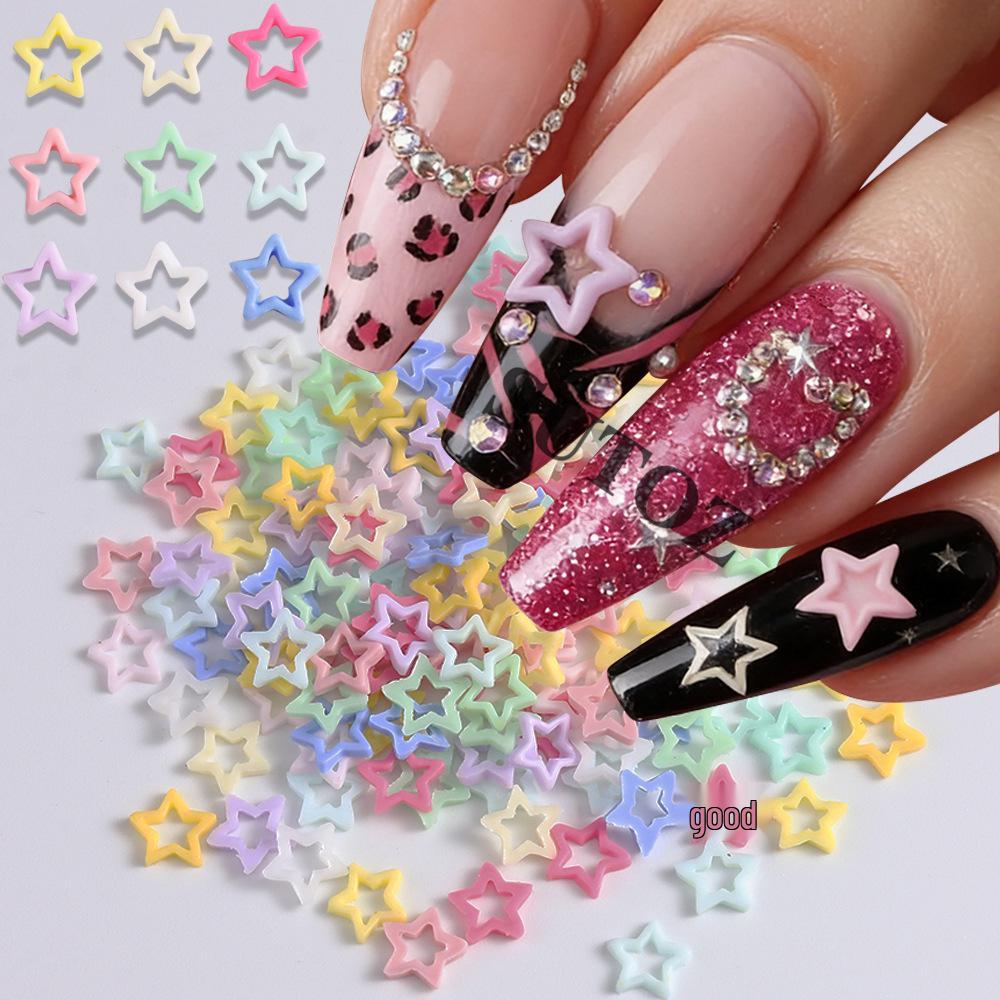

3D Colorful Macaron Star Nail Art Decorations HJ10 Mixed (10 pieces)