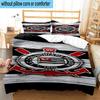 3pcs Sport Club Football Crest Printed Bedding Set Duvet Cover Closure Includes 1 Duvet Cover & 2 Pillowcases Bedding Sets Home Decor Gifts