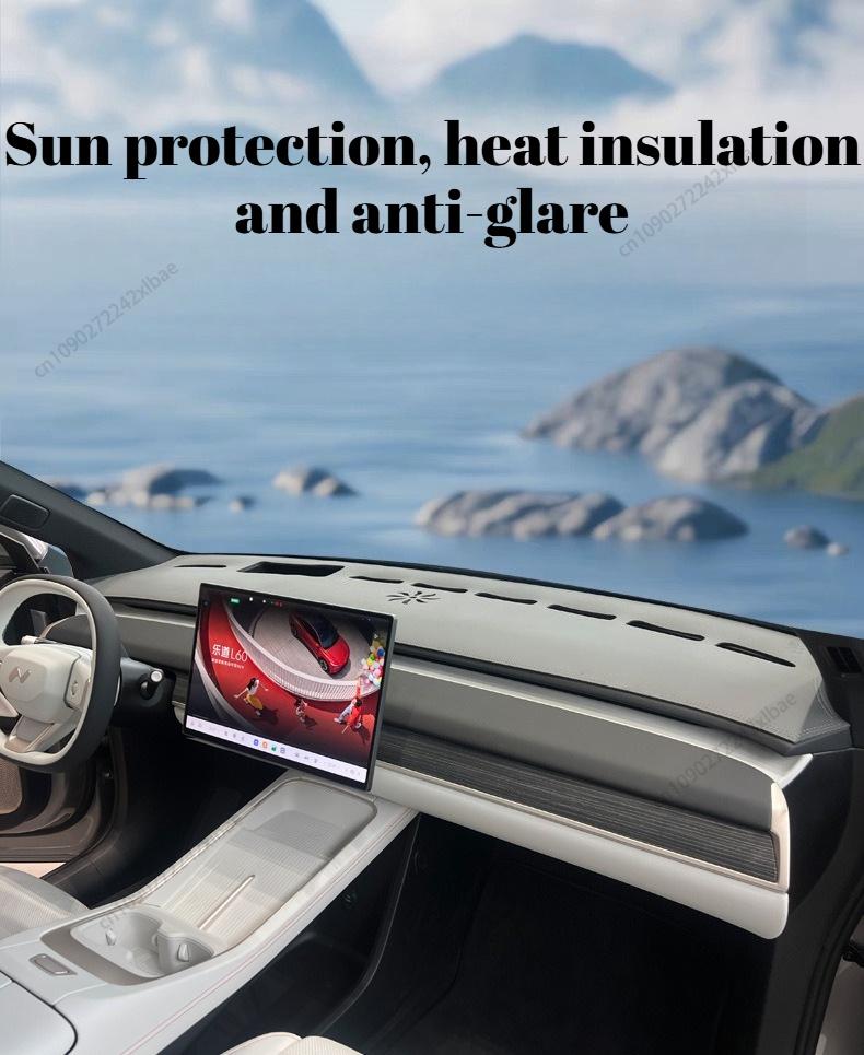 Sun Protection Dashboard Cover Fit for Onvo L60 2026, Special Modified Auto Interior Protective Accessories Interior Mouldings