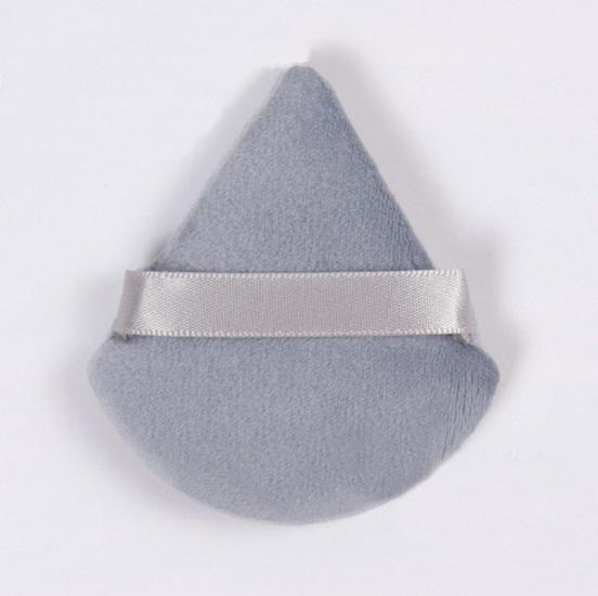 Dual-Use Velvet Flocking Triangle Puff for Wet & Dry Powder Setting