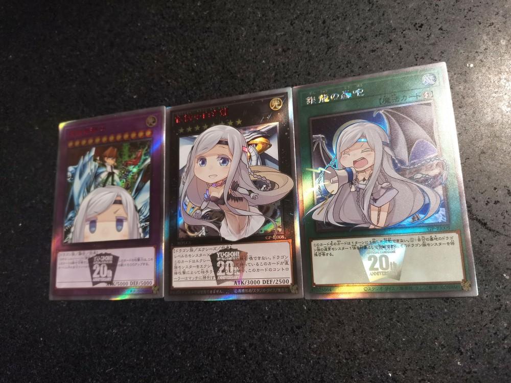 3pcs/set diy Yu-Gi-Oh! Blue-Eyes White Dragon Girl Self Control Collect Signature Trading Flash Card Anime Cartoon Gift