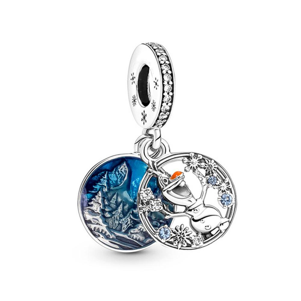 Hot Sell MINISO Disney 925 Silver Animals Mobilization Charms Beads Hot Original Bracelet Trinkets DIY Jewelry Women