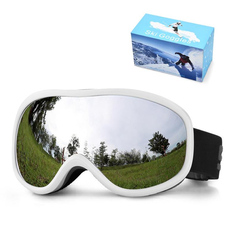 Spherical Ski Goggles Double-Layer Anti-Fog Ski Eyewear for Men and Women, Outdoor Snow Goggles