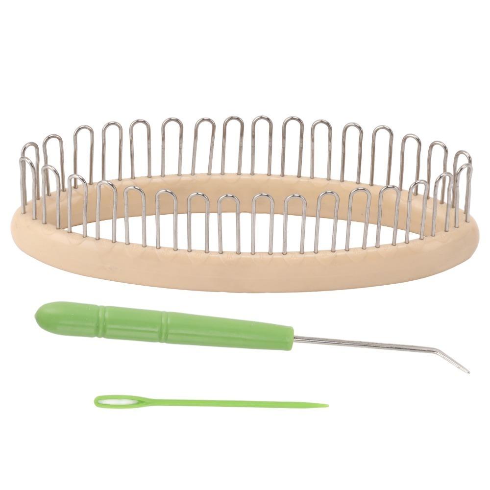 

with Needles Round Knitting Board Round Shape Yarn Knitting Maker DIY Knitting Tool Yarn Work зелёный