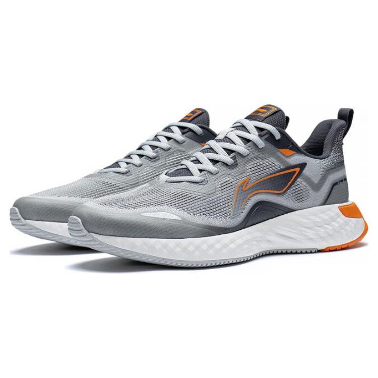 Li Ning Cloud Runner Breathable Low Top Running Shoes Men Sneakers Gray Black ARST011-4