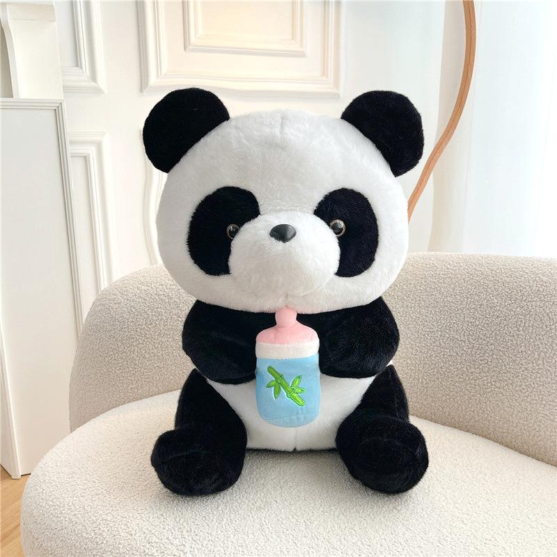 

Plush Toy Giant Panda Holding Bottle Panda Doll Doll Children S Birthday Temple Fair Gift 25cm（0.15kg）