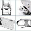 Marine Hardware Silver-Polished Double-Roller Anchor Bracket Mounting Holes