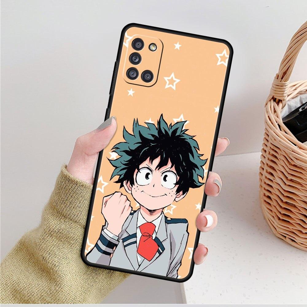 Boku no Hero Academia Black Smartphone For Samsung A41 A52 A31 A12 A72 A71 A02s A21s A51 A32 4G A73 A53 A03s A33 Celular Case