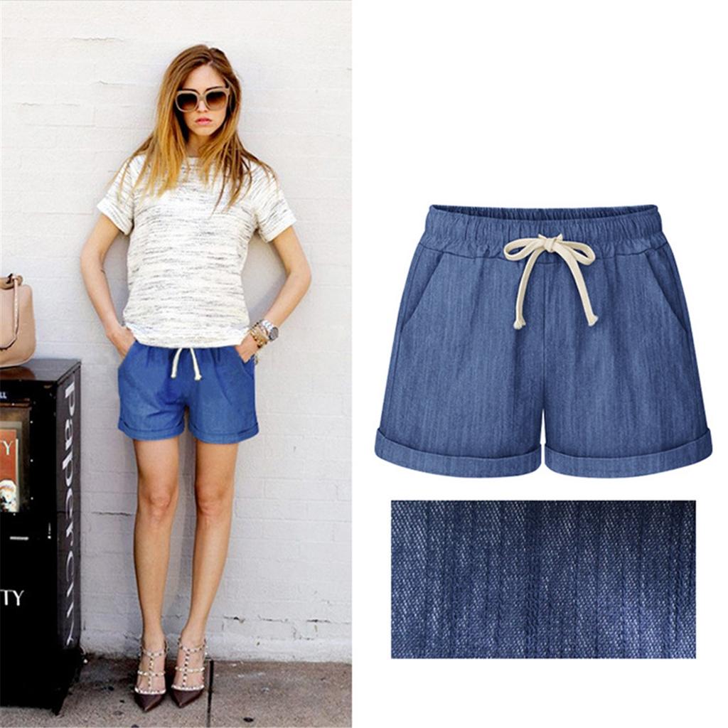  Tooxika Shorts Women Summer Pants Faux Denim Straight Pants Loose Large Size Pants Slim Thin Casual Women's Pants