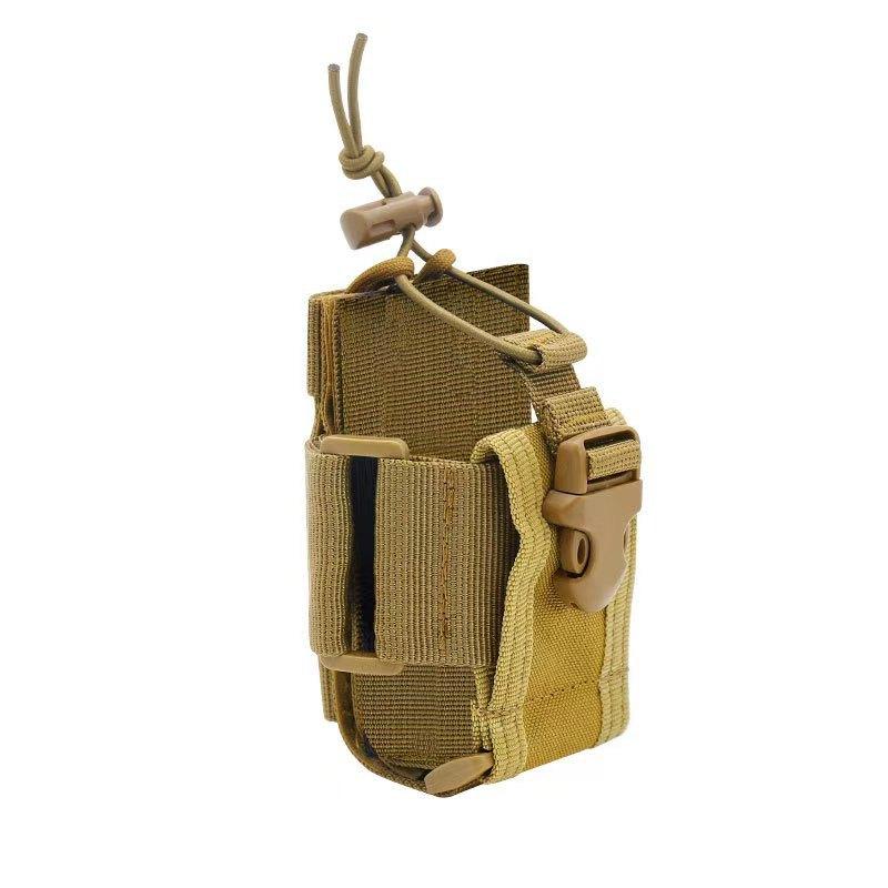 Molle Walkie Talkie Pouch Fits Most Handheld Radios Soft Universal Holder for Outdoor Hiking Camping